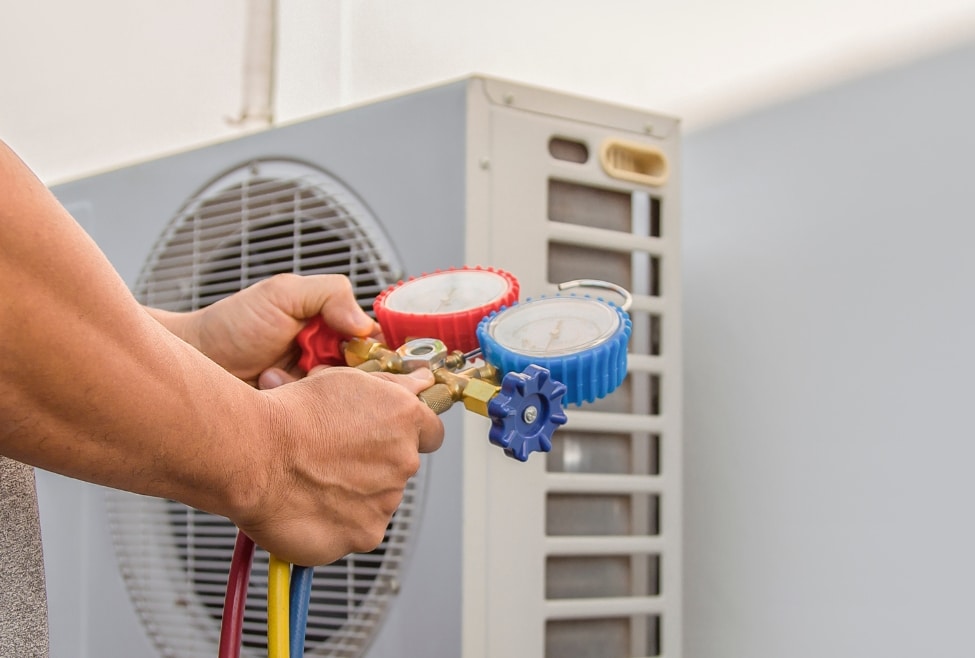 HVAC service technician using gauges to check and add AC refrigerant, ensuring proper HVAC system performance in California. Key tasks include diagnosing refrigerant issues, maintaining cooling efficiency, and providing expert AC services. Keywords: HVAC services near me, AC refrigerant services near me, air conditioning repair near me, air conditioner maintenance near me, HVAC technician near me, refrigerant recharge near me, AC system check near me, air conditioning troubleshooting near me, air conditioner service near me, HVAC refrigerant service near me, cooling system repair near me, AC performance check near me, air conditioner efficiency near me, HVAC refrigerant recharge near me, AC maintenance near me, air conditioning system check near me, air conditioner repair near me, air conditioning service near me, AC installation near me, AC maintenance near me, air conditioner troubleshooting near me, air conditioning unit repair near me, air conditioning system maintenance near me, AC system installation near me, air conditioner refrigerant recharge near me, air conditioning leak repair near me, AC compressor service near me, HVAC air conditioning services near me, air conditioner efficiency check near me, air conditioning filter replacement near me, AC tune-up near me, HVAC refrigerant recharge near me, AC cooling system repair near me, air conditioner condenser repair near me, air conditioning unit installation near me, AC refrigerant leak detection near me, AC refrigerant Palmdale, AC refrigerant Lancaster, AC refrigerant Quartz Hill, AC refrigerant Rosamond, AC refrigerant Acton, AC refrigerant Tehachapi, AC refrigerant Pearblossom, AC refrigerant Littlerock, AC refrigerant Mojave.